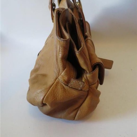 WOMENS COLE HAAN TAN LEATHER TRIPLE ZIP BAG - Picture 4 of 8